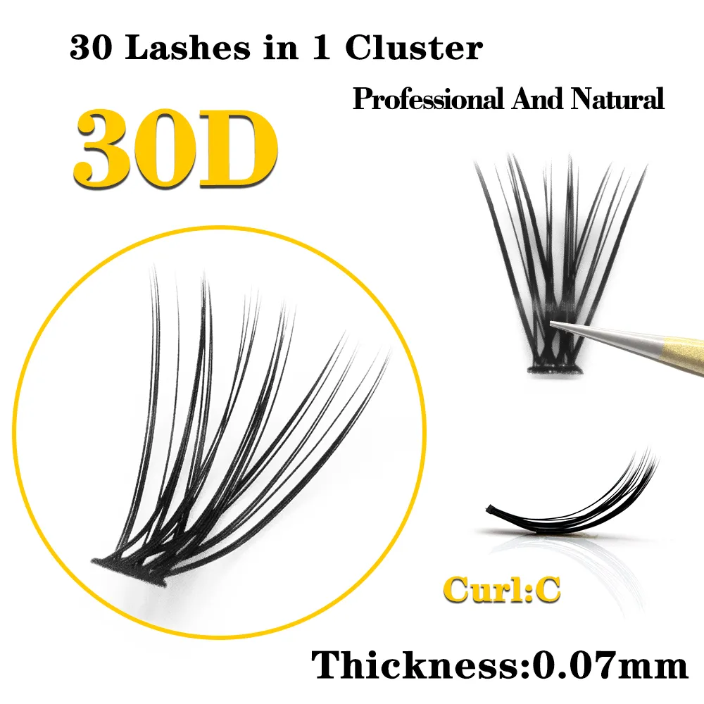 Kimcci 60 nœuds/étui Extension de Faux cils naturels maquillage 30 P vison individuel Faux cils professionnels Faux greffage cils — image 2