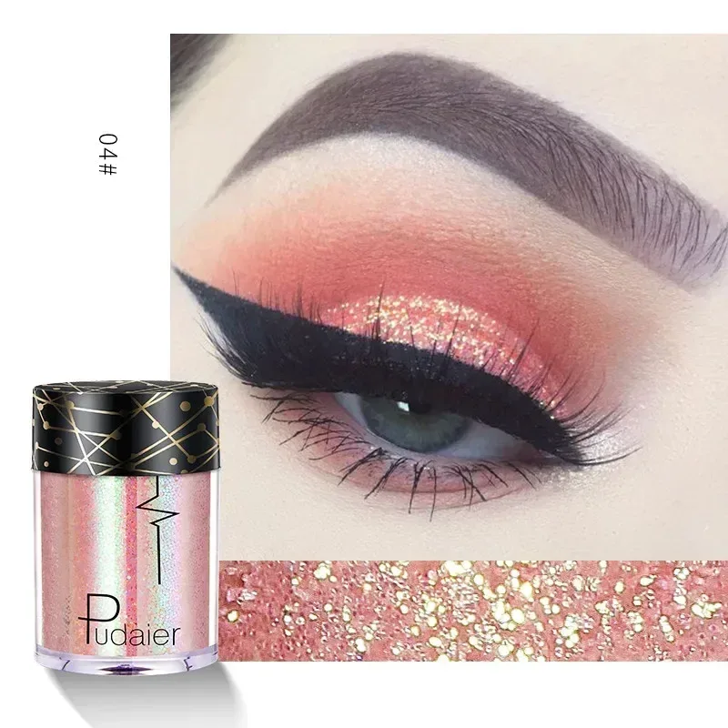 Ny Glitter Øjenskygge Professionel Makeup Monokrom skinnende Øjenskygge Pailletter Universal Party Cosmetic — image 2