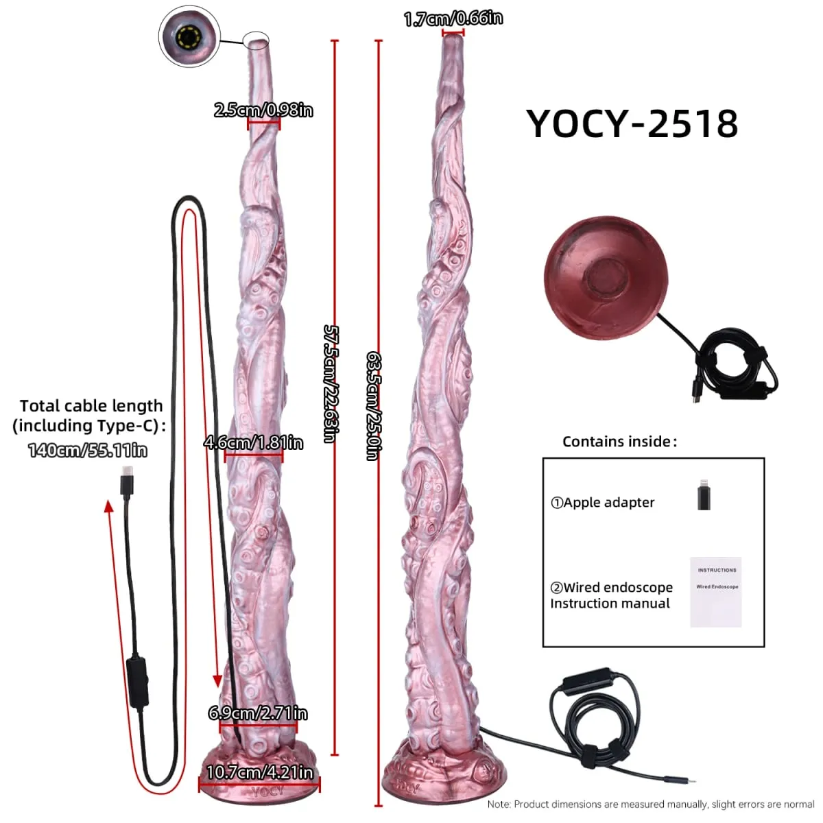 3MP HD Endoskop Kamera Silikon Anal Plug Mit 8 LED Lichter Echtzeit Betrachtung Dildo IP68 Wasserdichte Sex Spielzeug Für erwachsene — image 2