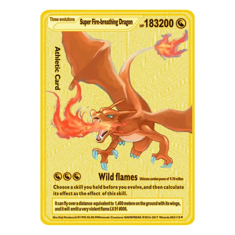 2026 ใหม่ Pokemon การ์ดโลหะ 10000 คะแนน Arceus Charizard Super Card Golden ภาษาอังกฤษ Mewtwo Vmax GX EX อะนิเมะคอลเลกชันการ์ดของขวัญ — image 6