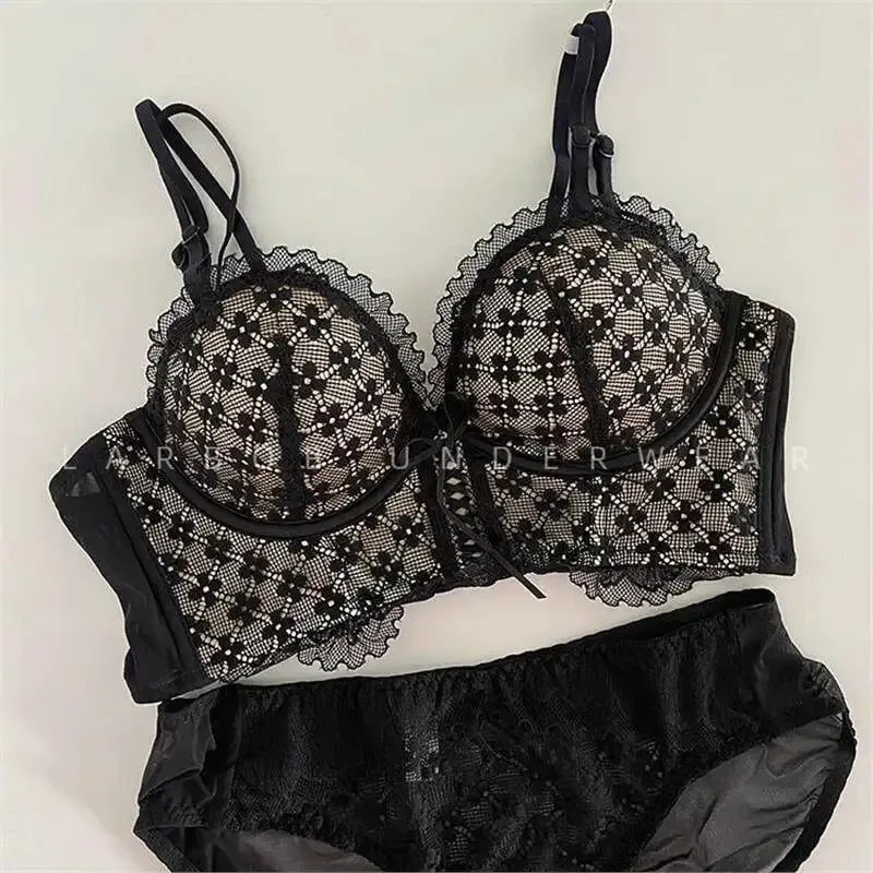 Bra Tekan Ke Atas Renda Tanpa Padding Seluar Dalam Ramping Tanpa Wayar Bralet Seksi Musim Panas Lancar untuk Sokongan Bahagian Angkat Dada Kecil Anti Kendur — image 10