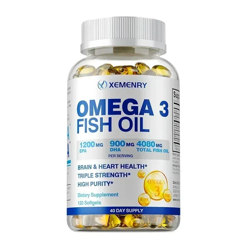 Omega 3 Fish Oil - Designed To Support Heart Brain Joints and Skin Rich in EPA DHA Vitamin E Non-GMO Food Supplement — image 8