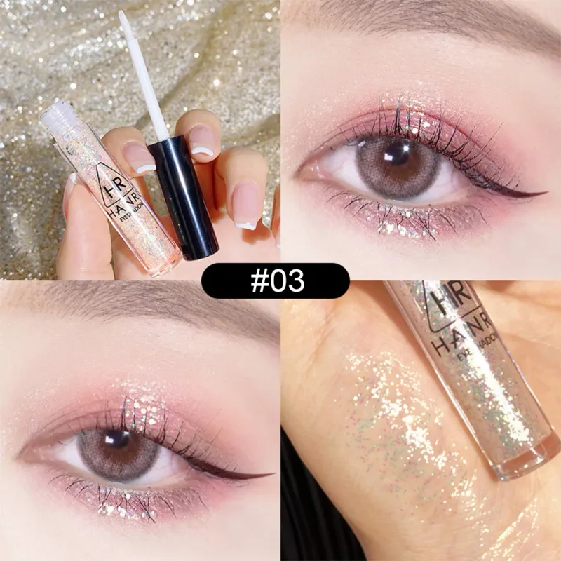 Pearlescent Fine Shimmering Eye Shadow Cecair Kalis Air Mekap Mata Cecair Cecair Pearlized Eyeshadow Glitter — image 9