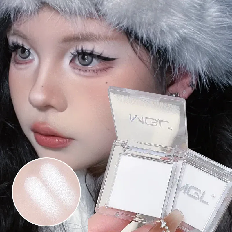 Mat hvid monokrom øjenskyggepalette Naturlig 3D Brightening Eyeshadow Highlighter Powder Langtidsholdbar øjenmakeuppalette — image 2