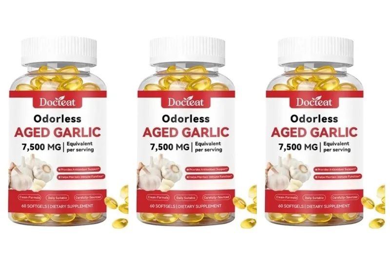 Extrait d'ail vieilli sans odeur 7500 mg 60 gélules Ajo Envejecido supplément antioxydant et soutien immunitaire gélules d'ail quotidiennes — image 8