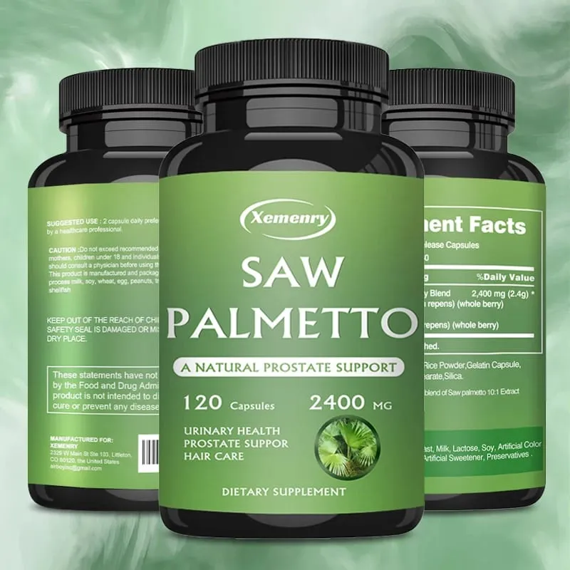Saw Palmetto Capsules - การสนับสนุนต่อมลูกหมากป้องกันผมร่วง สุขภาพทางเดินปัสสาวะส่งเสริมการเจริญเติบโตของเส้นผม — image 1