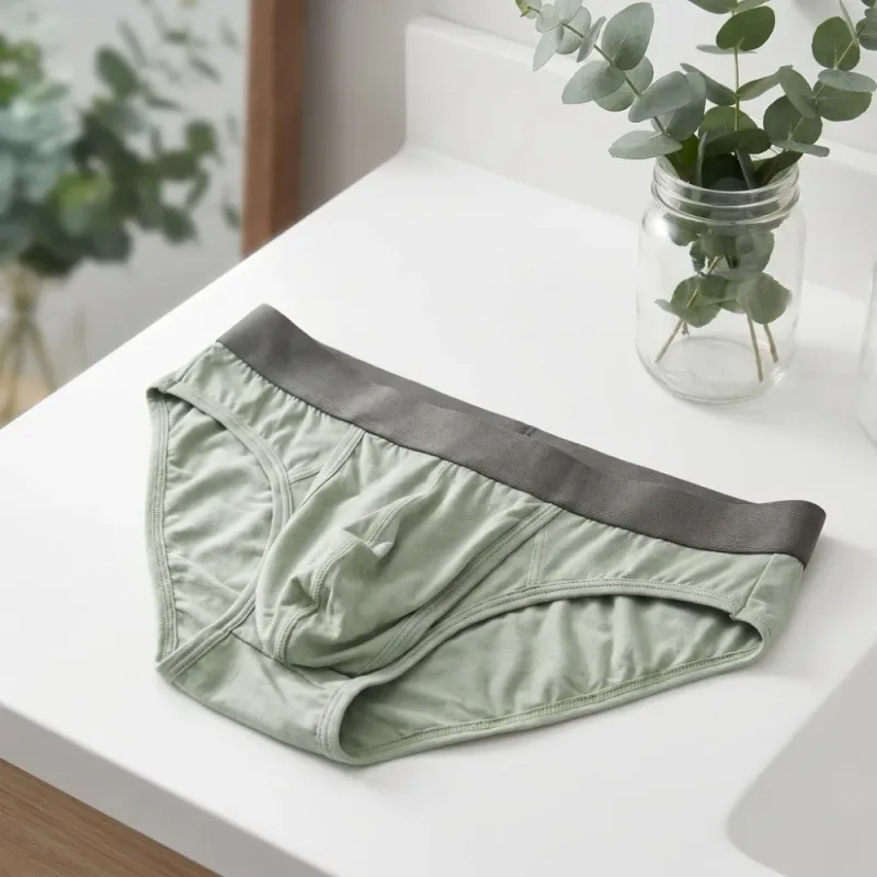 Cuecas finas de fibra de bambu para homens, cuecas finas de emenda com abertura frontal, lingerie de secagem rápida, roupa íntima sem costura