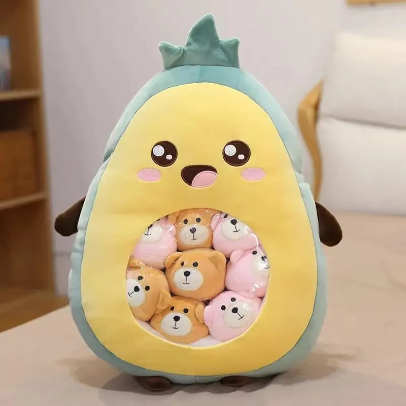Enam Mainan Kecil Di Dalam Bantal Mewah Buah Kartun Comel Kusyen Sofa Sumbat Lembut Homdecor Bantal Sandaran Hadiah Kanak-kanak