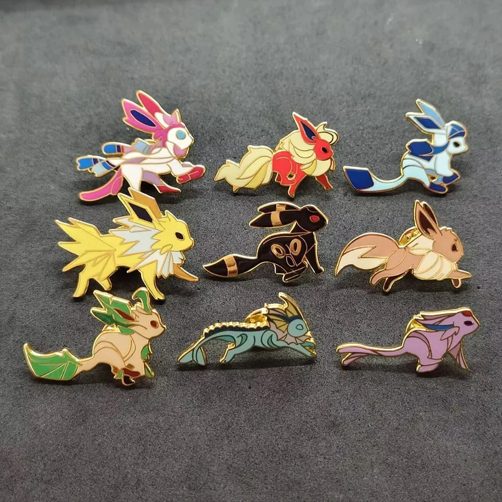 Pokemon Eevee Pikachu Enamel Pin Lapel Pins สำหรับกระเป๋าเป้สะพายหลังการ์ตูนป้ายเข็มกลัดน่ารักสำหรับเสื้อผ้าของขวัญเครื่องประดับสำหรับเพื่อน — image 4
