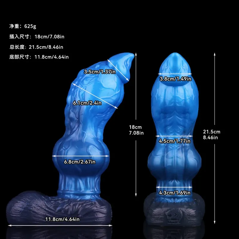 Monster Dragon Pik Anal Dildoer Dobbeltlag Penis Vaginal Anus Masturbator Silikone Sexlegetøj Til Voksne Kvinder Mænd Flirter — image 10