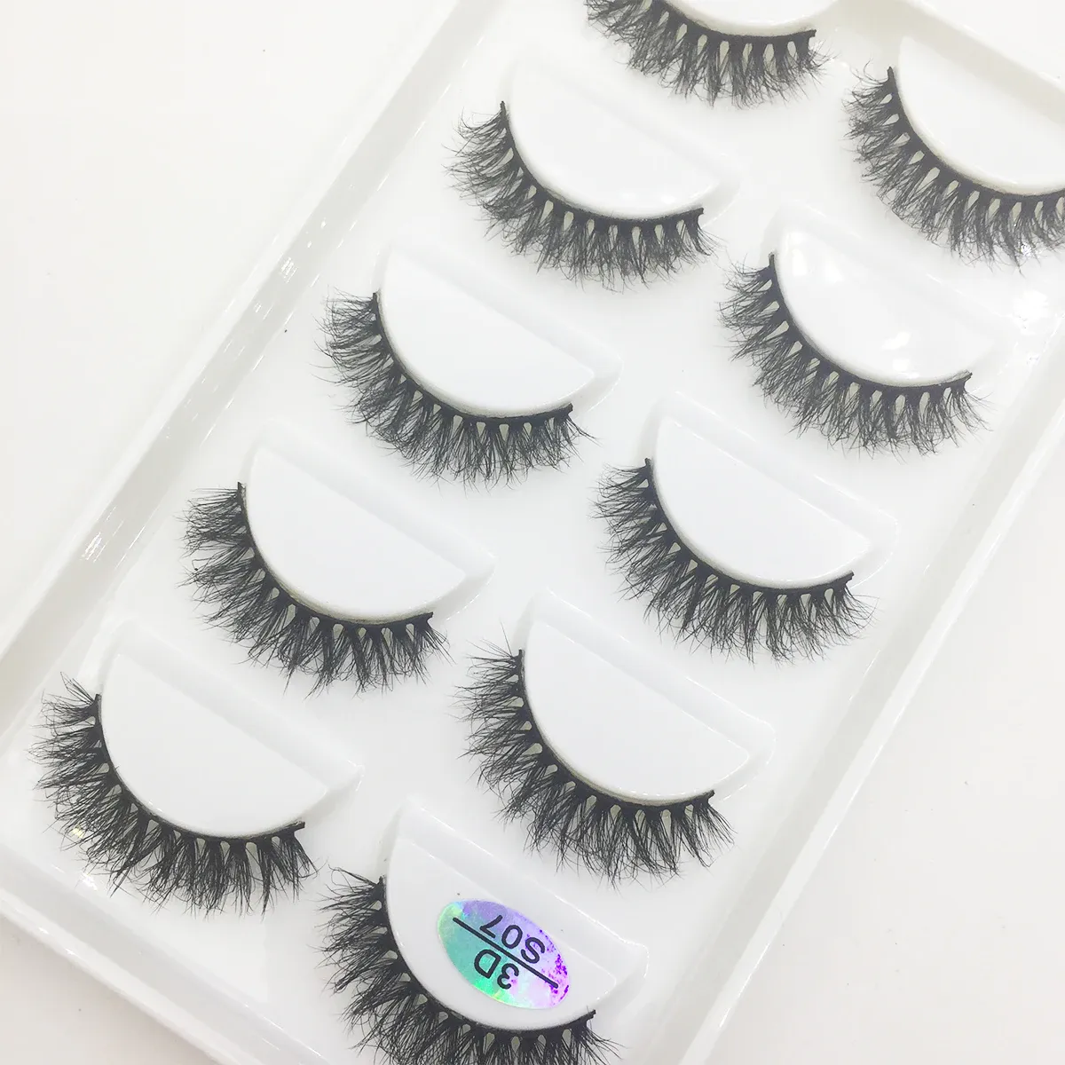 Přírodní 3D norkové umělé řasy Měkké jemné nadýchané oči umělé řasy make-up řas krása kočka Cilios 5 párů 15 stylů — image 6