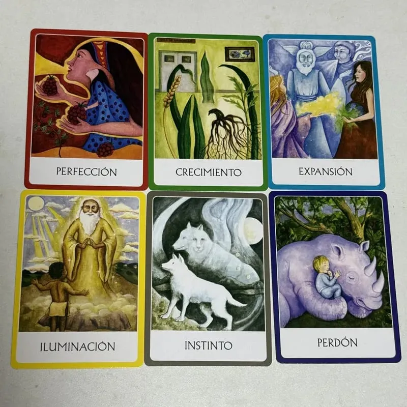 Chakra Oráculo De Los Chakra Kad Oracle 49 Dek 10.4*7.4cm Versi Sepanyol Nasib Ramalan Papan Tarot Bermain Permainan — image 2