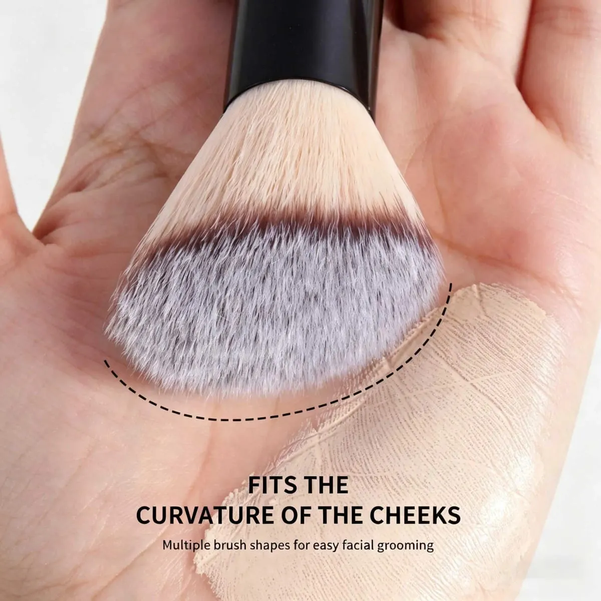 Set Berus Mekap Lengkap 14Pcs Berus Makeup Sintetik Lembut Alas Rambut Sintetik Blush Bedak Longgar Concealer Berus Campuran Kontur Portable Tr — image 4