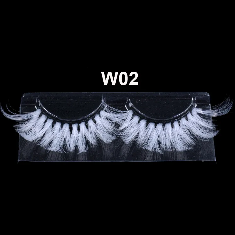 Super Long 5D White False Eyelashes 25mm High Volume Fluffy Fake Eye Lashes Wholesale Supplier For Halloween Cosplay — image 7