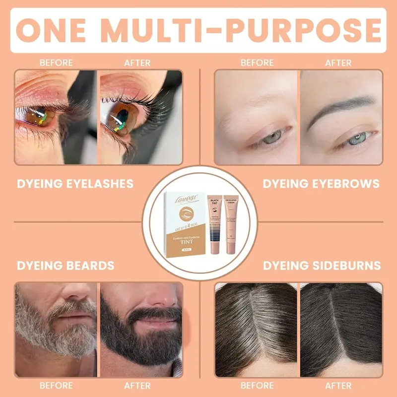 Lomansa ใหม่ Lash สี Kit Eyelash Eyebrow Dye Tint Kit Brow Enhancer มาสคาร่า Lift Tinting Tattoo Eyes แต่งหน้าเครื่องมือ — image 3