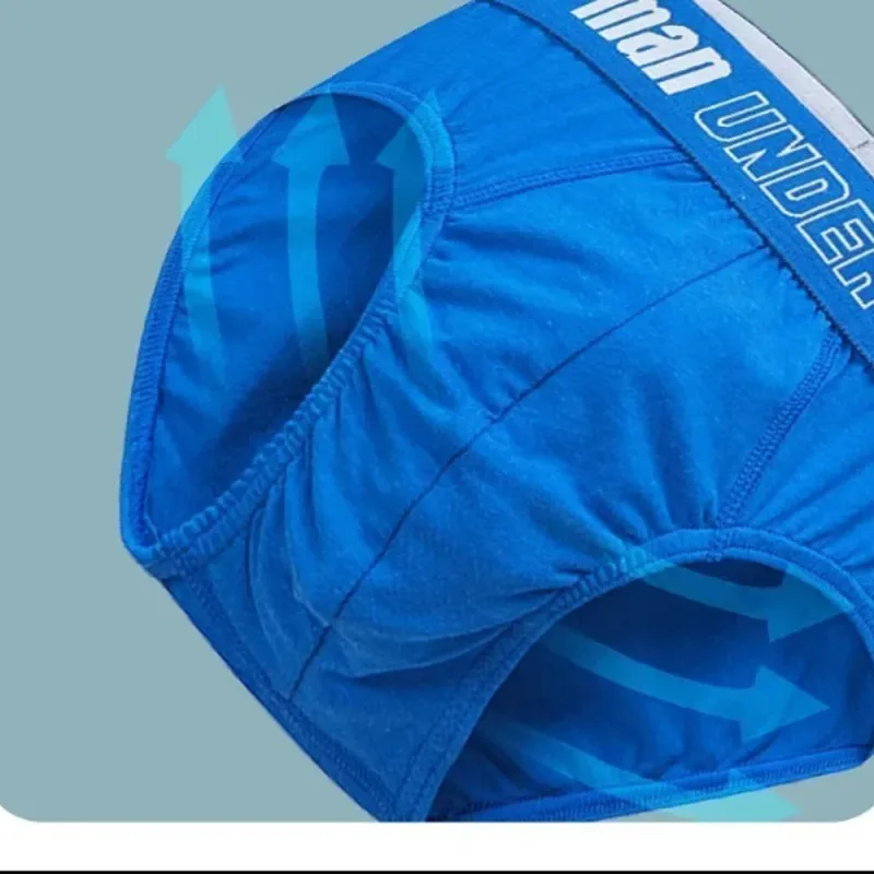 5PCS Cotton Men's Casual Shorts Stylish Monogram Personalized Briefs Comfortable Solid Color Briefs 2025 Mens Sexy Underwear — image 11