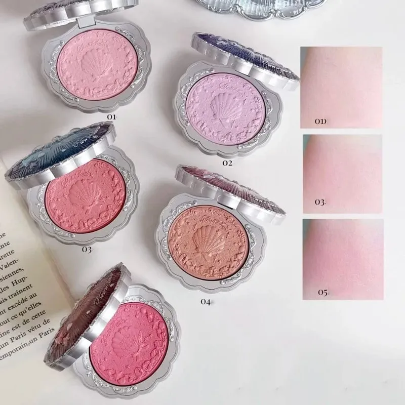 Σετ δώρου μακιγιάζ Flowerknow Shell's Jewel Eyeshadow Blush Lip Glaze Setting Powder Correcting Primer For Women Full Kit — image 7