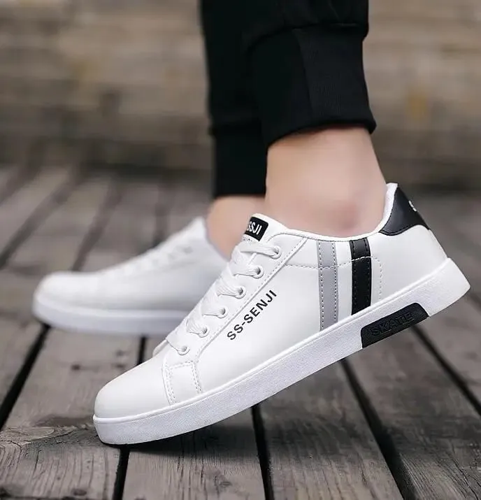 Sneakers Mænd Sko Mænd Vulkaniseret Billig Flad Komfortabel Forår Efterår Mode Hvid Casual Sneakers Herresko Chaussure — image 6