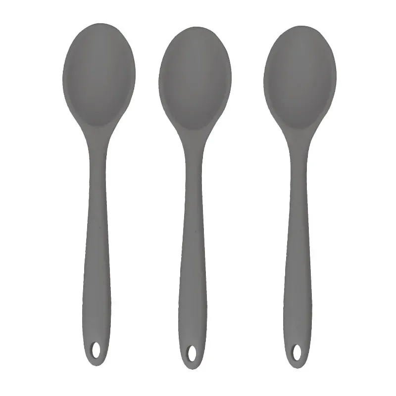 3pcs ช้อนซิลิโคนผสมช้อนซุปครัวผสม Ladle ทำอาหารเครื่องครัวเครื่องมือสำหรับกวนและเสิร์ฟ — image 12