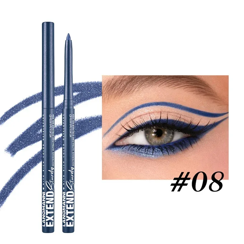 Wasserdichter Eyeliner-Gelstift, goldbraun, liegender Seidenraupenstift, weich, leicht zu tragen, hochpigmentierter, mattierter Eyeliner, dauerhaft glänzendes Augen-Make-up — image 15