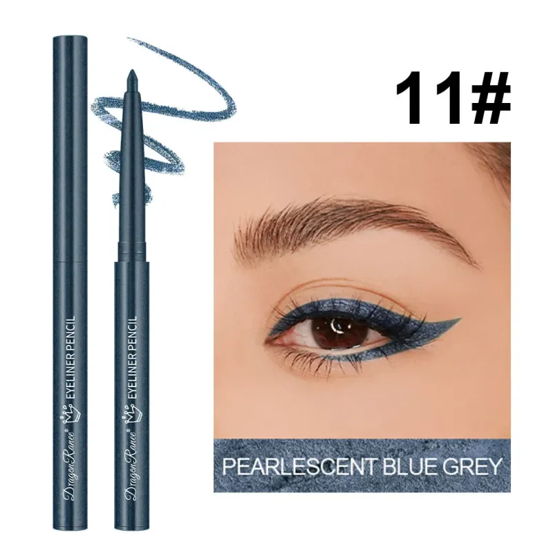 กันน้ำสีดำสีน้ำตาลอายไลเนอร์เจลดินสอ Matte Smooth Quick แห้งสวมใส่ง่าย Pearlescent อายแชโดว์ Eye Liner ปากกาแต่งหน้าสำหรับดวงตา