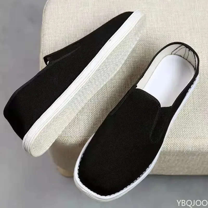 New Men's cloth Shoes Handmade breathable Flats Comfortable lightweight work shoe Casual Male lazy Canvas shoes Zapatos Homme — image 2