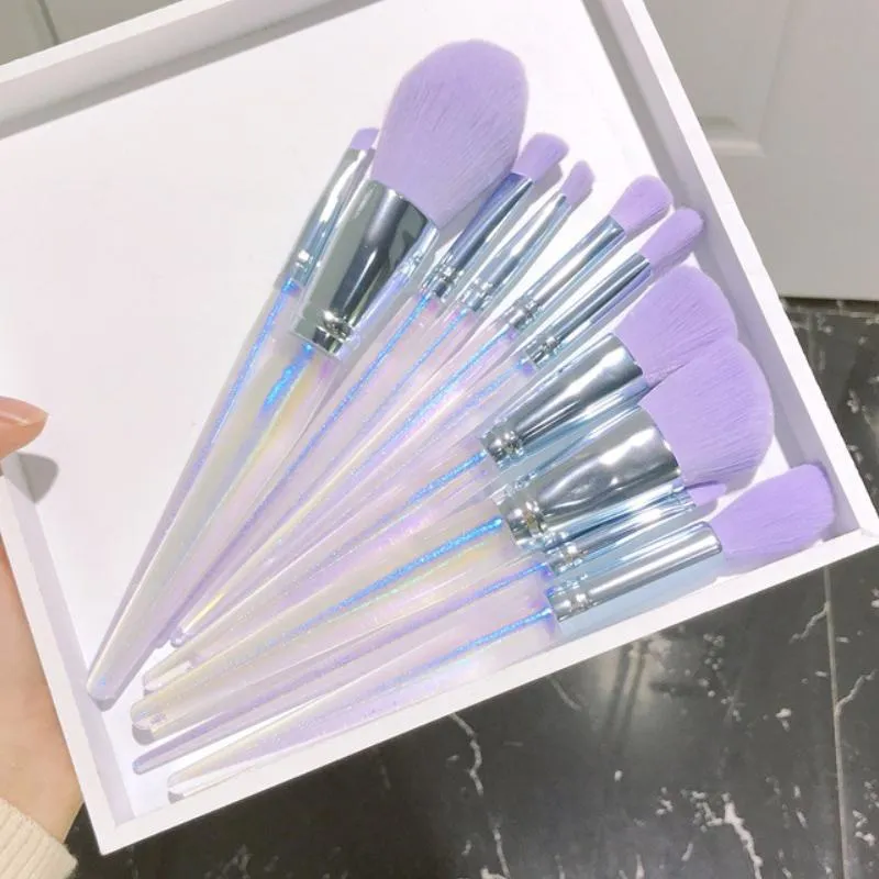 10 Teile/satz Mode Make-Up Pinsel Sets Lidschatten Pulver Foundation Highlighter Augenbraue Pinsel Professionelle Werkzeug — image 5