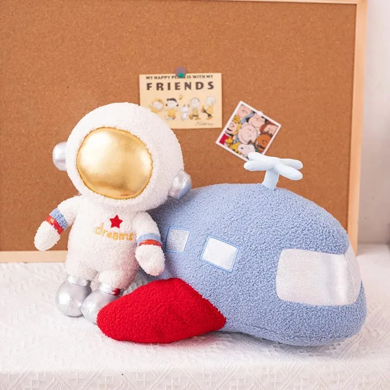 Mainan Angkasawan Roket Mewah 60CM Bantal Bantal Kapal Angkasa Sumbat Hiasan Rumah Hadiah Hari Lahir Space Discovery Mainan Pendidikan — image 6