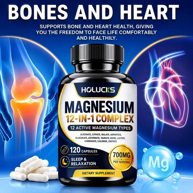 Magnesiumcapsules met 1000 mg citraat Ondersteuning Ontspanning Verlicht vermoeidheid Hartgezondheid Dagelijkse vitaliteit voor mannen en vrouwen — image 4