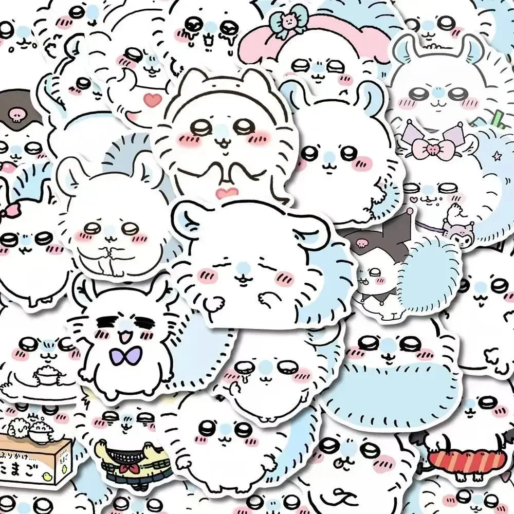 jiyi 54pcs Stickers ちいかわFlying Squirrel モモンガ Cute Cartoon Super Cute Momoka Desktop Mobile Phone Notebook Waterproof Sticker — image 1