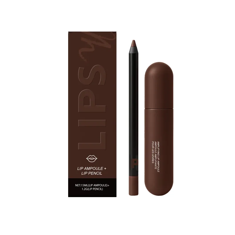 Conjunto de lápis lipliner fosco à prova d'água, longa duração, sem secagem, forro perfeito, preenchimento labial, hidratante, cor labial rechonchuda, cuidados com os lábios