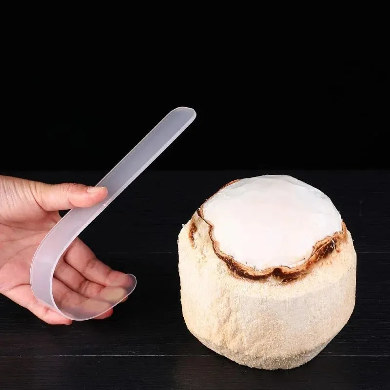 1/2PCS Penyingkiran Daging Kelapa Pisau Lembut Pembuka Alat Kelapa Plastik Alat Dapur Pembuka Kelapa Pemegang Kuat Mudah Mudah — image 6