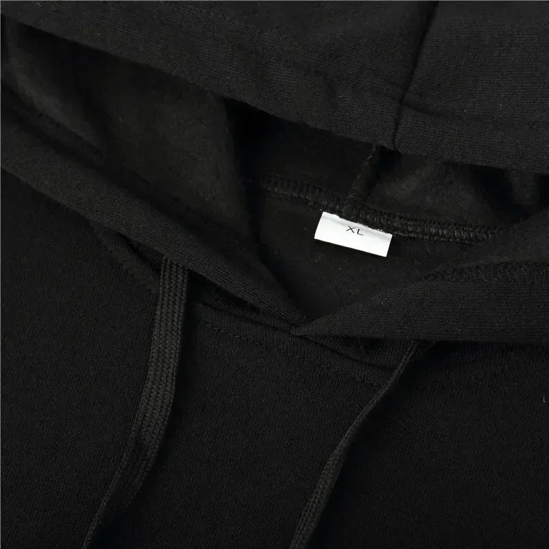 percetakan Model musim luruh musim sejuk Lelaki Fleece kalis angin Kapas Hangat Hoodie Besar Komuter Luaran Atasan Anjal Tinggi Lelaki — image 3