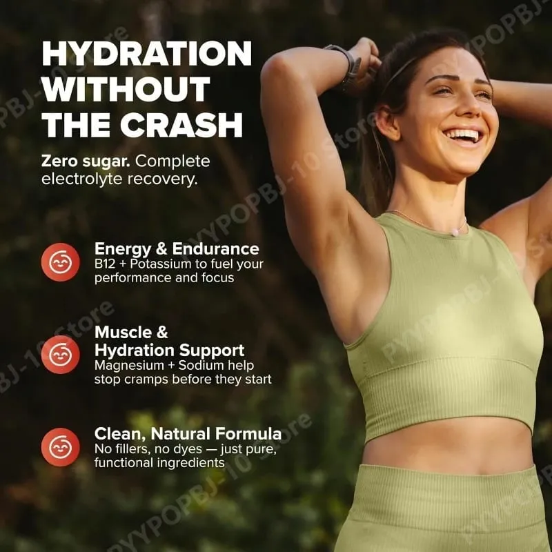 Bổ sung chất điện giải Hương dưa hấu Hỗn hợp hydrat hóa không đường với Natri Kali Magiê Canxi Bình du lịch — image 6