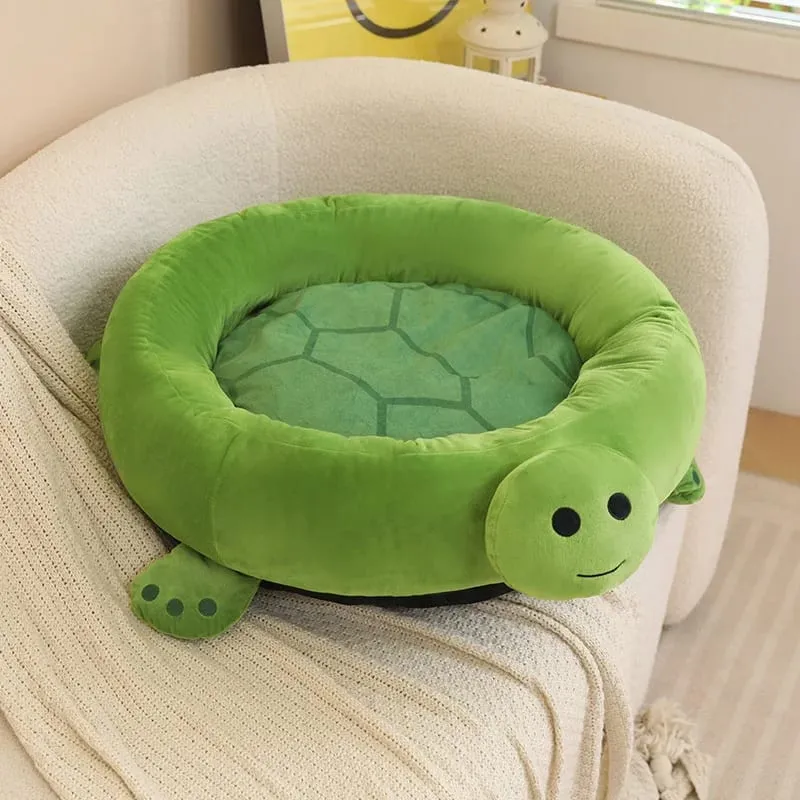 Tempat Tidur Hewan Peliharaan Sarang Tidur Hangat Lembut Berbentuk Nanas Hiu Tersedia Semua Musim Dirancang Khusus untuk Hadiah Hewan Peliharaan Kucing dan Anjing — image 10