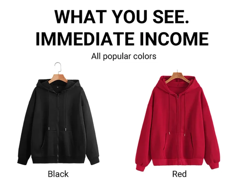 Customized Pattern Logo Diy Men Zipper Hoody Loose Pocket Long Sleeve Fashion Fleece Hoodies Retro Unisex Autumn Clothing — image 12