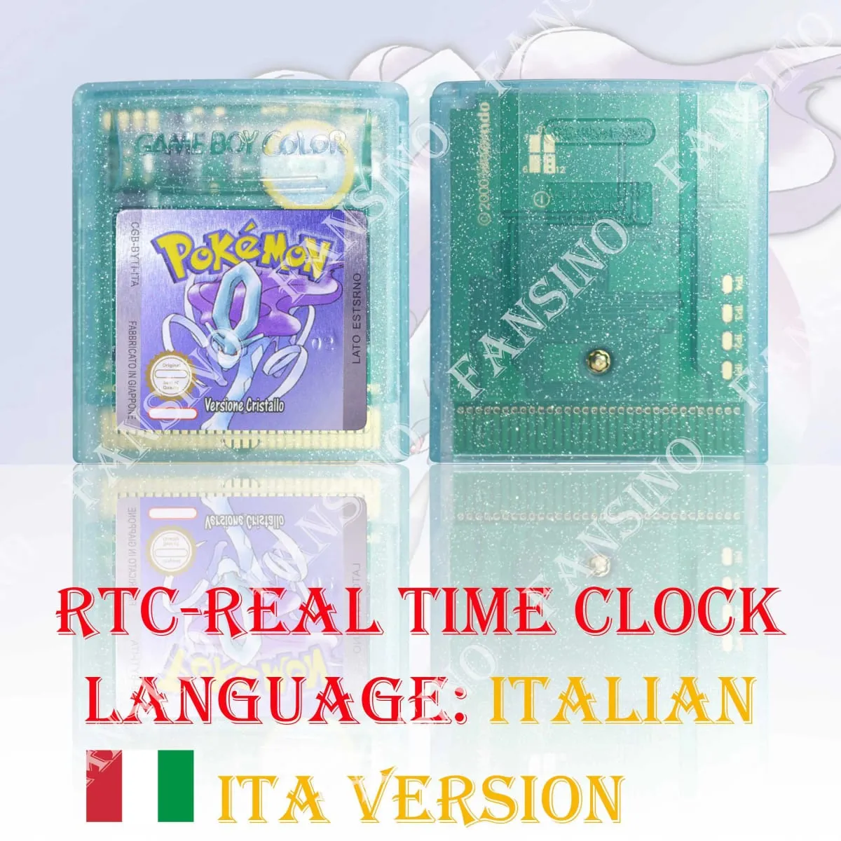 GB/GBC Echtzeituhr Pokemon Crystal/Gold/Silver Version Videospielkassette mit Batterie USA/NOE/FRA/ESP/ITA Version — image 24