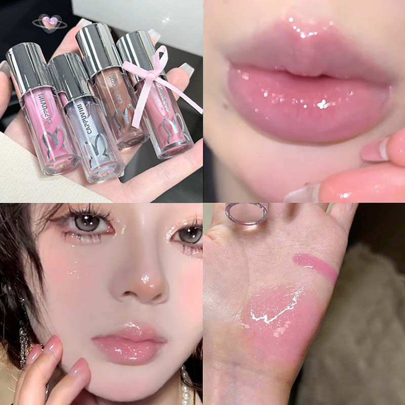 Kilauan Bibir Kilauan Coklat Cermin Berkilauan Tahan Lama Kilauan Bibir Air Lip Gloss Jeli Gebum Kalis Air Make Up Tint Bibir Pelembap — image 5