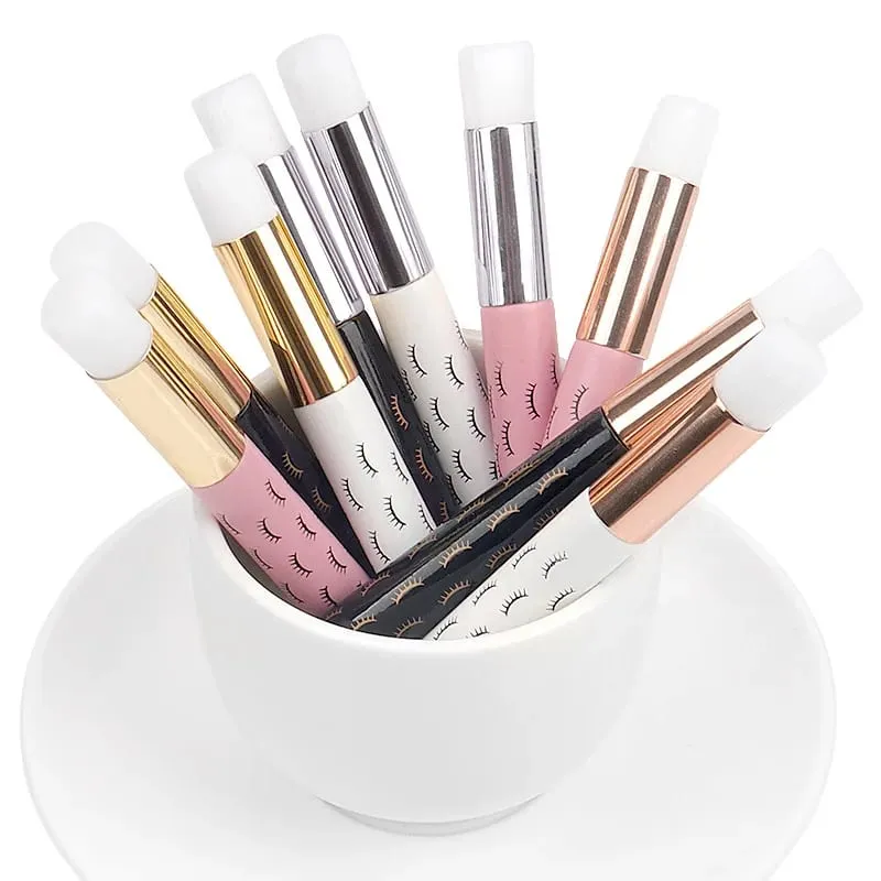 1/5PCS Spazzola per la pulizia delle ciglia Applicatore per estensione delle ciglia Sopracciglio Naso Spazzole Bottiglia di lavaggio Cura della pelle Strumento di trucco Forniture pulite — image 5