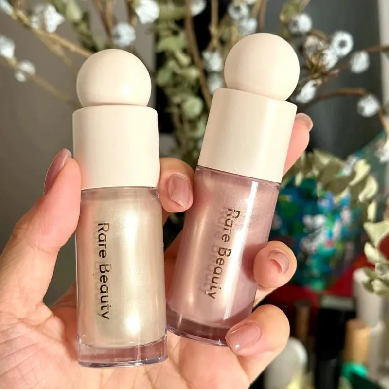 Rare Beauty Powder Blush Highlight Brighten Highlighter Mirror ชุดแต่งหน้าใบหน้าเรืองแสงติดทนนานเพื่อผิวกระจ่างใสอย่างเป็นธรรมชาติ — image 3