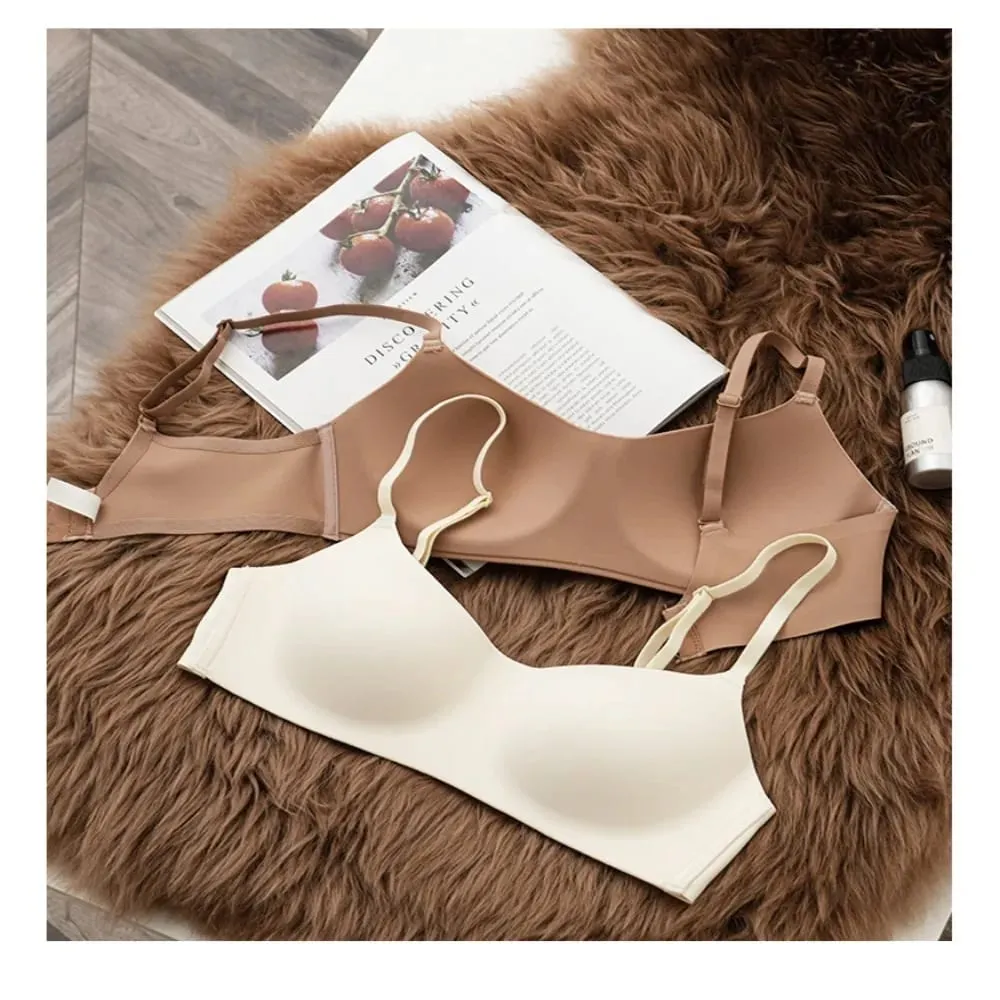 Reggiseno senza fili confortevole e morbido, tessuto traspirante, coppa sottile, reggiseno push-up, elastico senza fili, reggiseno senza cuciture, bellezza — image 3