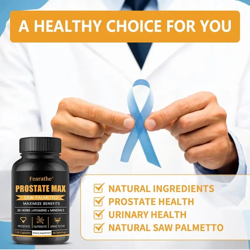 Saw Palmetto Prostate Supplement - 30 Plant Extracts Vitamins & Minerals for Men's Prostate Health Urination & Hair Growth — image 5