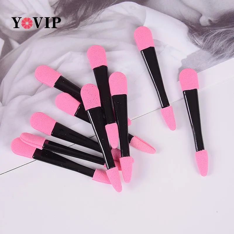 10pcs 더블 엔드 아이 섀도우 애플리케이터 프로 스펀지 아이 섀도우 메이크업 용품 휴대용 아이 섀도우 브러쉬 파우더 브러쉬 — image 3