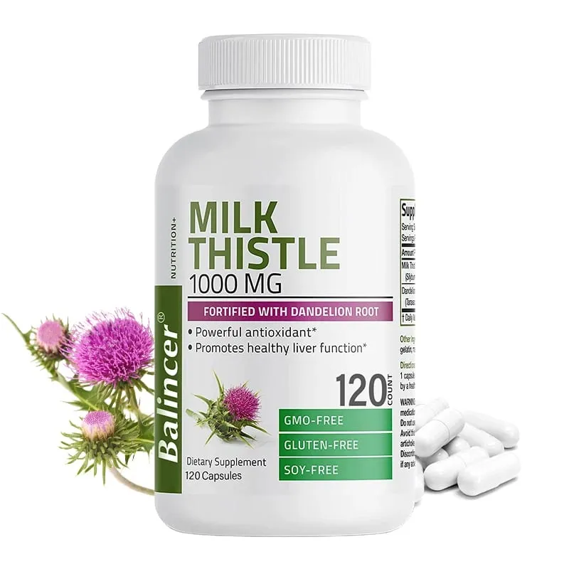 อาหารเสริม Thistle นมธรรมชาติ - ล้างพิษและทำความสะอาดสำหรับผู้ชายและผู้หญิง สุขภาพตับ และสนับสนุนการทำงานของตับ — image 2