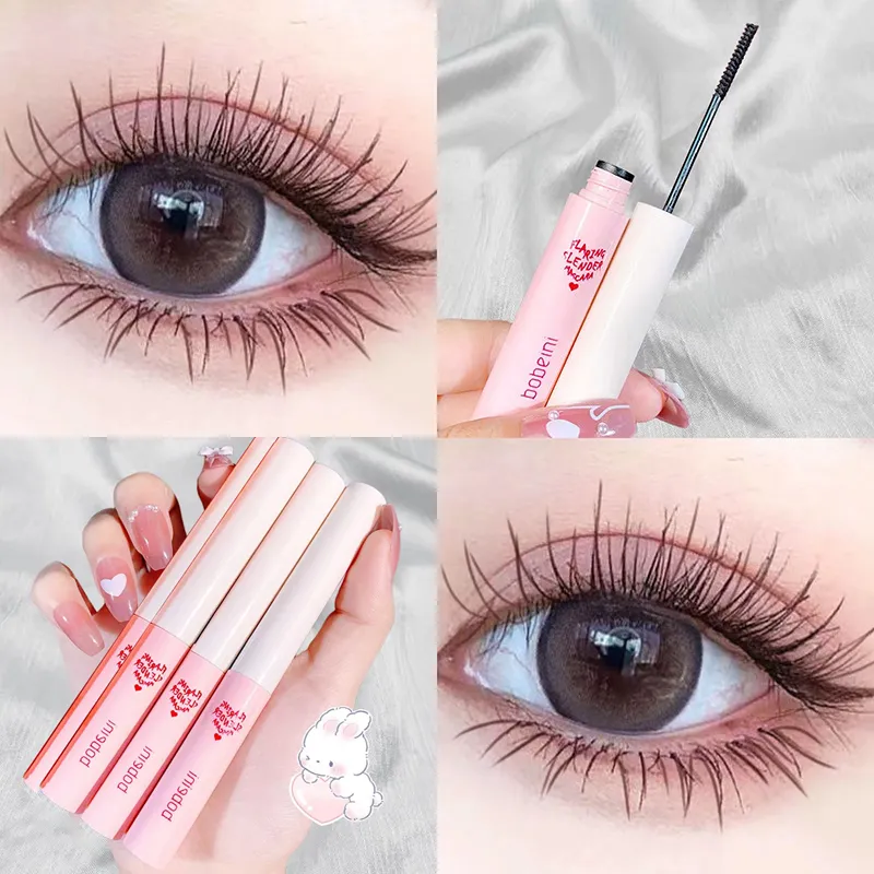 Ultra-Fine แปรงมาสคาร่าแต่งหน้าผ้าไหมเส้นใยยาวขนตากันน้ำ Fast แห้ง Matte สีน้ำตาลสีดำ Curling มาสคาร่าเครื่องสำอางค์ — image 2