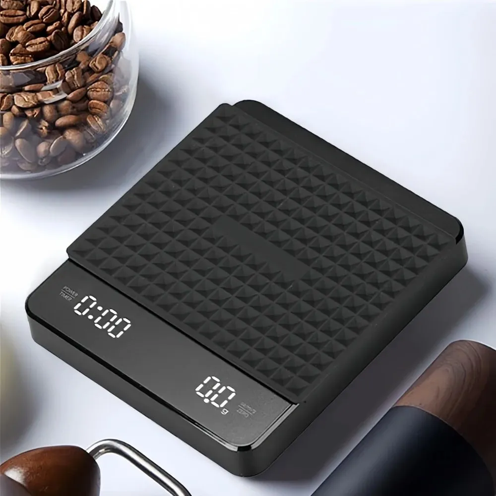 เครื่องชั่งกาแฟอิเล็กทรอนิกส์ความแม่นยำสูงพร้อมแผ่นกันน้ำจอแสดงผล LED USB Timing Professional Home อุปกรณ์เสริมกาแฟ 3 กก./0.1g — image 7