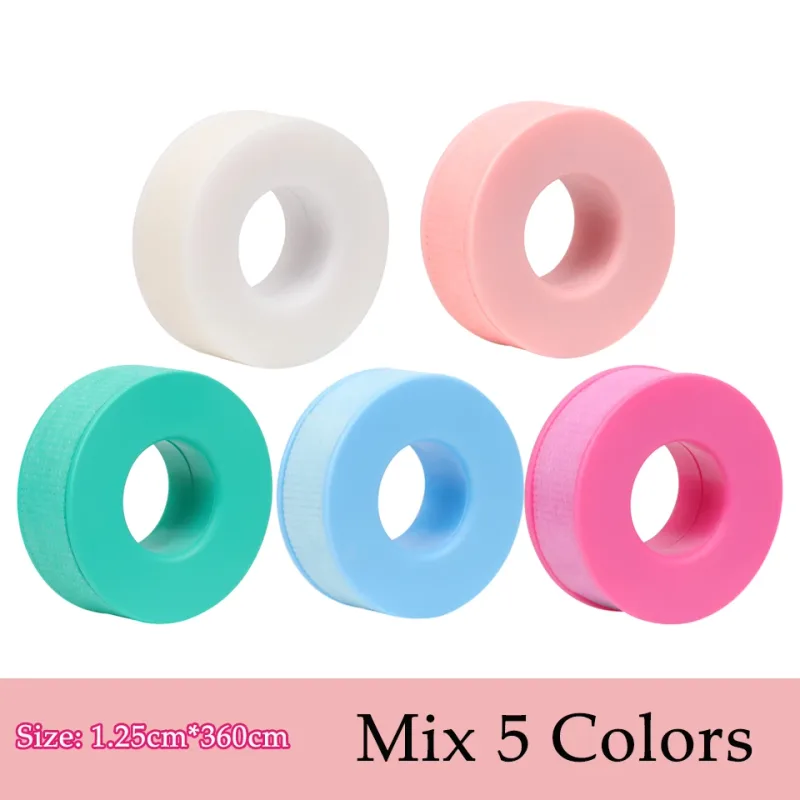 5/10 Rollen Silikon-Gel-Klebeband für Wimpernverlängerungen, nicht gewebt, atmungsaktiv, für empfindliche Haut, unter den Augen, Wimpernband, Make-up-Werkzeug-Versorgung — image 23