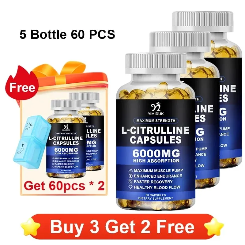 Capsule di L-citrullina ad alta resistenza con gelatina La vitamina E aiuta la vasodilatazione aumenta la pienezza muscolare accelera il recupero — image 10
