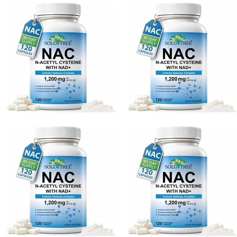 NAC 1150 مجم NAD + 50 مجم كبسولات مجمع الدفاع الخلوي لمضادات الأكسدة لدعم الصحة المناعية وإنتاج الطاقة غير المعدلة وراثيًا 120 قيراط — image 10