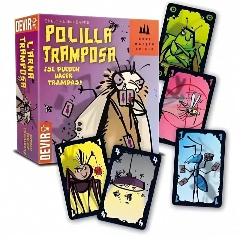 Mogel Motte Polilla Tramposa Kartenspiel Devir-Spiel Cheating Moth / Royal Xiaoqiang Cheating Moth & Interessantes Virus-Kartenspiel — image 1